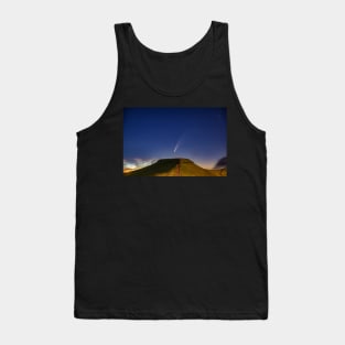 Comet NEOWISE and Noctilucent cloud over Corn Du in the Brecon Beacons National Park, Wales Tank Top